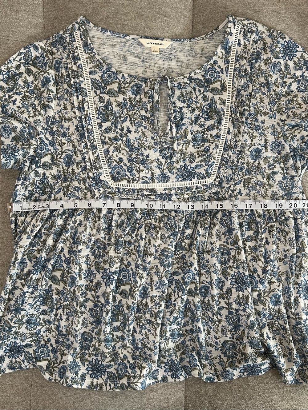 Lucky Brand Multicolor Floral Peasant Blouse - Picture 5 of 8
